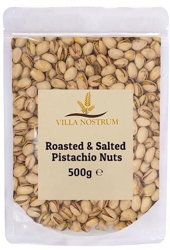 Roasted & Salted Pistachio Nuts 500g by Villa Nostrum