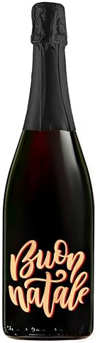 Bottiglia di Prosecco Personalizzato DOC Spumante Extra Dry - Idea regalo esclusiva e originale per Natale (Lettering - Buon Natale)