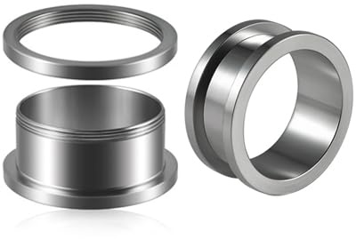 Beydodo Piercing Oreille Tunnel 16mm, Écarteur Titane 2 Pièces Tunnels de Chair Femme Homme Tunnel À Visser