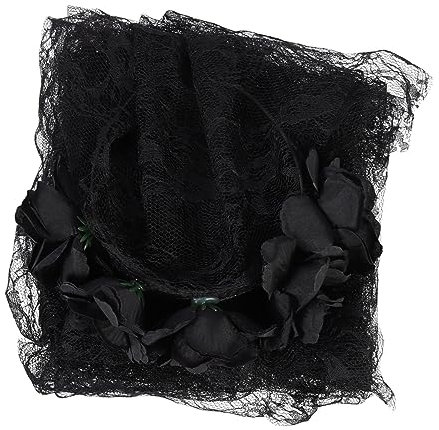 FRCOLOR 3stücke Halloween Blumen Haarschmuck Mit Schleier Zweilagiger Eleganter Kopfreifen Für Kostümpartys Karneval Und Cosplay Für Damen Und Mädchen Zur Verschönerung Ihres Looks