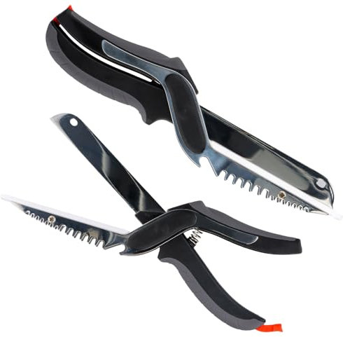 volumoon Tijeras de Cocina, Tijeras Multifuncionde Acero Inoxidable, Cortador de Verduras Afilado para Carne, esistente, Cortador de Alimentos para Uesos de Pollo, Pescado, Barbacoa (27 × 6 cm)