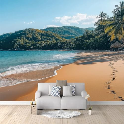 Murales Decorativos 3D Playa En Acapulco México 200x140 cm Fotomurales Papel Pintado no Tejido, Papel Tapiz Fotográfico, Mural Decoración Pared para Salon, Dormitorio, Oficina