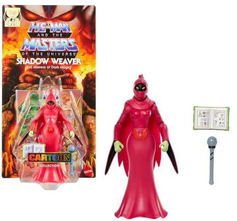 Masters of The Universe Origins Actionfigur Shadow Weaver aus der Cartoon-Kollektion, ca. 14 cm groß, 1980er Motu Prinzessin der Macht TV Zauberin, Umhang & Zauberstab, JBM96
