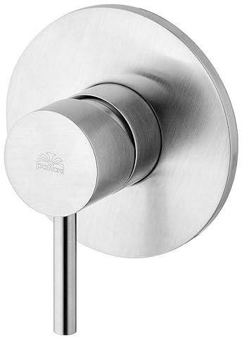 PAFFONI Rubinetteria - Miscelatore Incasso Doccia Colore Acciaio Spazzolato placca Ø 116 Light LIG010ST - RUB10974 - Steel Looking, 116, 1 Uscita