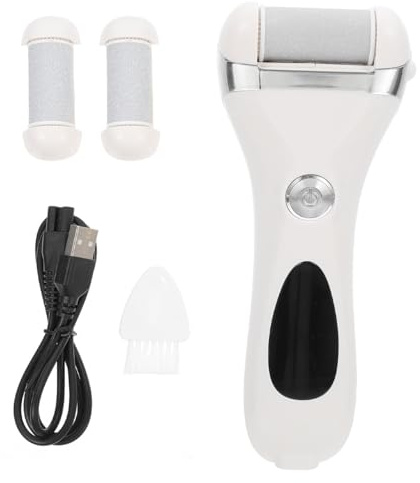 WRITWAA Removedor de Callos Eléctrico de Forma Práctica para Pies Motor de 1200ma, Material Abs y Cuarzo, Elimina Piel Muerta y Masajea los Pies
