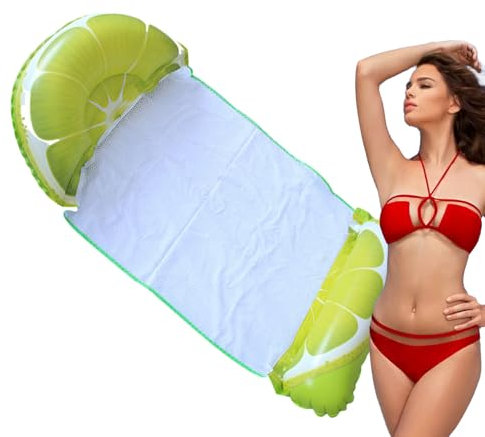 Poolschwimmer für Erwachsene,Schwimmschwimmer für Erwachsene, Aufblasbare Liege-Poolflöße, Fruchtförmige Poolliege, Floatie Drifter Chair, Wasserhängematte, Schwimmbecken, Wasserspielzeug für Pool, Se