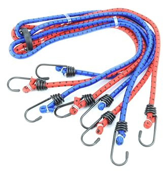 Corde élastique - Type araignée de 4 x 100 cm, idéale pour l'arrimage et la Fixation, Flexible et résistante, fabriquée en matériau Durable