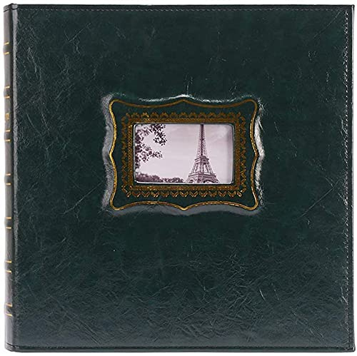 Álbum de fotos de 4 x 6 pulgadas, 600 bolsillos, gran capacidad, color verde