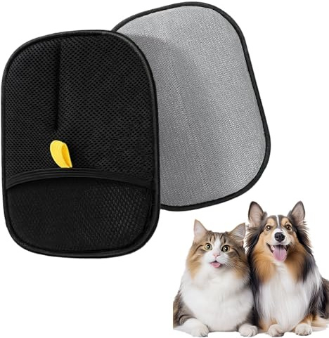 KLINNA 1 Guanti antistatici per la Cura del Pelo per Gatti e Cani, rimozione dei peli di Animali Domestici, per Pelli Lisce e Sane, Massaggi, Pulizia di divani Carpets