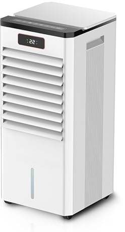 Climatiseur Mobile, 3 En 1 Rafraichisseur D'air Silencieux Sans Évacuation Avec 10L Large Réservoir D'eau, 3 Vitesses, 60°Oscillation, Climatiseur Portable