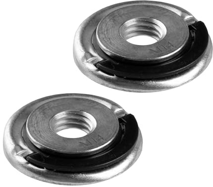 Tabanzhe 2 Pcs M14 Angle Grinder Nut,45mm Quick Release Locking Flange Nut,Heavy Duty Self Locking Quick Clamping Nut for Angle Grinder,Tool-Free Quick Change with Pull Ring