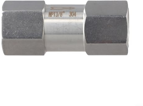 Clapet anti-retour NPT en acier inoxydable 304 pour la prévention du refoulement conçu pour une utilisation dans les gazoducs de carburant et d'air fonctionnant à haute température (NPT3/8)