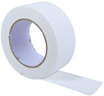 JECOMPRIS Matte Cloth Tape Yards White for Carpet Area Rugs Cables Stage Marking Easy to Tear Removable Adhesive Floor Tape