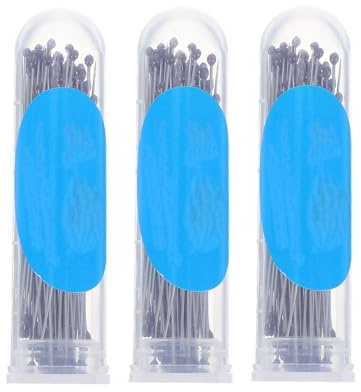 GARVALON 300 Aiguilles à Épingler en Acier Inoxydable pour Entomologie – Kit D'épingles Insectes 3 Flacons Plastiques – Fournitures Scolaires pour Collecte et Étude D'insectes