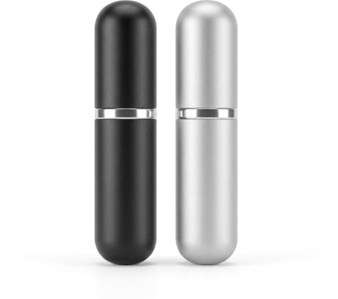 SureFly Refillable Perfume Atomiser for Women and Men, Leak Proof Travel Perfume Atomizer Bottle, Portable 5ml Small Spray Bottle, Compatible with Most Fragrance Bottles, Durable Pump Spray Bottle