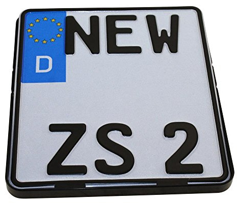Citomerx Kennzeichenhalter Motorrad Nummernschildhalter | 180 x 200mm Kennzeichenträger schwarz Halterung Nummernschild