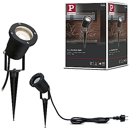 Paulmann 98896 Special Line LED trädgårdsspotlight växtbelysning spik IP65 rund 92mm 3000K 3,5W 230lm 230V svart aluminium