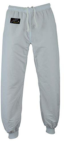 Playwell Elite Kung FU Mikrofaser-Hose, Weiß, weiß, 160 cm