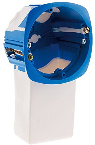 Zenitech - Scatola di Incasso per Micro-Moduli Multiparete - 1 Posto - Collettore di Supporto Ampio - Dotato di Artigli Metallici - Prodotto Brevettato - Blu