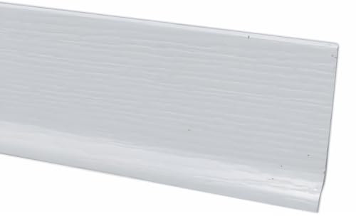 Decoration Battiscopa in PVC Colore Bianco(Asta Misure 200x7x0,7 cm) Zoccolo Facile da Installare su Muro e Pareti, Bordo Forte e Resistente all'Umidità, Profilo Cucina, Bagno, Sala, Soggiorno, Camere