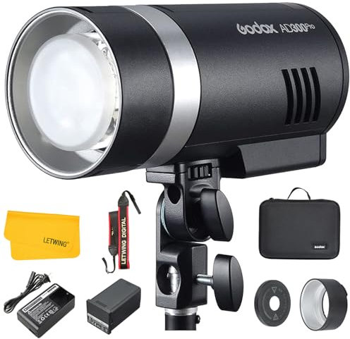 Godox AD300 Pro AD300Pro Flash de Studio, 300W TTL Éclairage de Studio Stroboscope HSS 1/8000s, Lithium Batterie, 320 Flash de Pleine Puissance, Compatible pour Sony Canon Nikon Fuji Olympus Panasonic