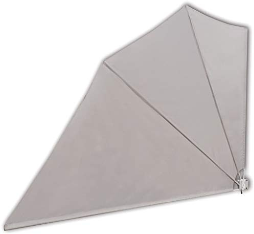 yorten Balkonfächer klappbar Wandklappschirm Seitenmarkise mit Wandhalterung Sichtschutz-Fächer für Balkon Windschutz UV-Schutz Sichtschutz Balkonsichtschutz Creme 240 x 160 cm (L x B)