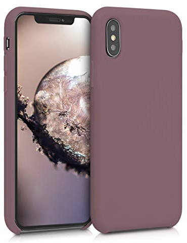 kwmobile Housse Compatible avec Apple iPhone XS Coque - Housse de téléphone Protection Souple en TPU Silicone - Raisin
