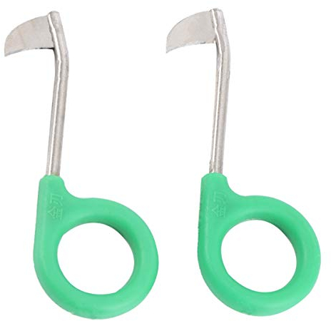 Cabilock 2 Stücke Garten Sense Finger Ring Form Astschere Gartensense Gartenschere Handsichel Erntesichel Blumenschere Mini Gartenwerkzeug für Blumen Pflanze Baum