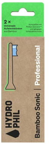 Hydrophil Bamboo Sonic Professional Aufsteckbürsten, mittel, (3 x 2 Stk.)