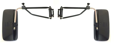 MelTruck® 2x Außenspiegel 365x190 mm Rückspiegel ø15-22 und Spiegelhalter LKW Bus Traktor Bagger