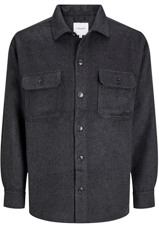 JACK & JONES PLUS ebradley Ollie-Camiseta de Manga Corta para Hombre Chaqueta Camisera, Negro, 6XL