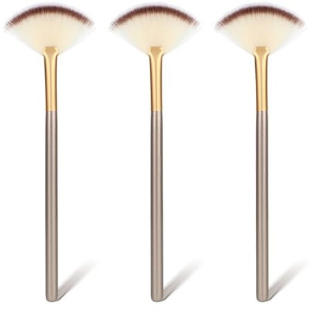 AOZUO 10 pennelli per maschera, pennelli a ventaglio, cosmetici, pennelli per il viso, spazzole morbide, ventagli, pennelli per cosmetici, cosmetici, donne e ragazze