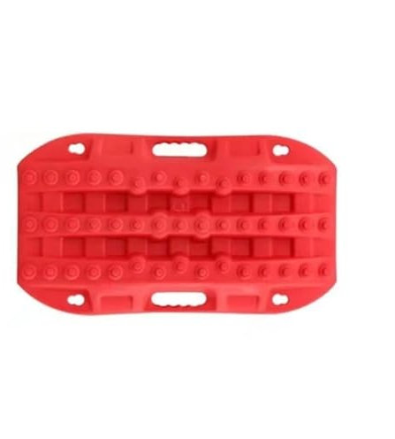 YDYAENIO Sandbleche 2 stück Nylon 58 cm Auto Traktion Boards Notfall Mini-größe Tracks Traktion Matte Off-Road Sand Schlamm Schnee Sandblech(Red)