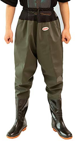 Fishing Chest Waders Bootfoots Hip Waders, Herr Fishing Chest Waders Vattentät Andas Lättvikts Anti-Slip vadarbyxor med stövlar, lätt att ta på/av
