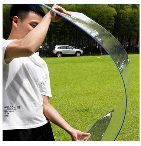 GOFQB Hoja de plástico acrílico Transparente Invernadero policarbonato toldo Cristal Placa Resistencia for PC para:Paneles de acristalamiento for Exteriores(1.5x20m/5.1x65.6ft)