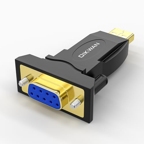 OIKWAN USB auf RS232 Serieller Adapter mit FT232, USB auf RS232 vergoldete DB9 Serielle Buchse, Konverter kompatibel mit Windows 10, 8.1, 8, 7, Vista, XP, Linux und Mac OS X 10.6 und höher, Schwarz