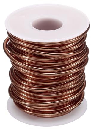 HARFINGTON Bonsai Wire Anodized Aluminum Training Wire Roll 3mm/9 Gauge 33ft Length Bendable Bonsai Tree Wire for Garden, Horticulture, Landscape, Planting, Copper