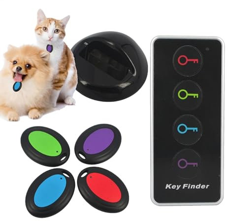Key Finder, 85dB Remote Finder, Key Finder with Sound, 131ft Range Key Tracker, Flashlight Finder, Remote Key Finder, Key Wallet Passport Finder, 4 Receivers Key Finder, Family Key Tracker