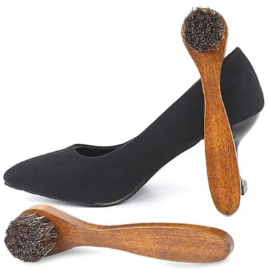 OATIPHO Schuhputzbürste Mit Langem Griff Aus Langlebigem Ahornholz Und Natürlichen Pferdehaaren Leichte Tragbare Polier Reinigungsbürste Für Glattleder Für Schuhe Und Stiefelpflege