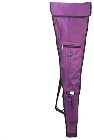 LXRHLIKG Schwerttasche aus Nylon, Tragbare Schwerttasche für den Fechtsport, wasserdichte Fechtsack für Florett, Degen und Säbel, Schwerttaschen, Doppeltaschendesign(Purple,110 * 32cm/43 * 13in)
