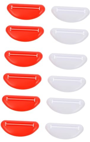 NIYANGLE 12pcs Practical Handheld Toothpaste Squeezer Tool for Squeezing Tube Paste Random Color