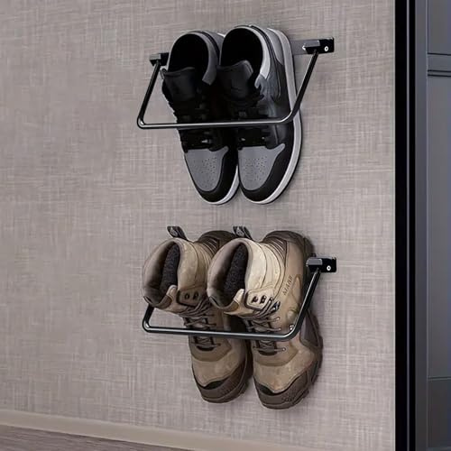 Faltbares Schuhregal für Wohnmobile, Aluminium, Wandmontage, verstellbar, kein Bohren, Organizer für Wohnmobile, Wohnmobile, Badezimmer, Schlafzimmer, Mehrzweck-Schuhhalter zum Aufhängen für engen