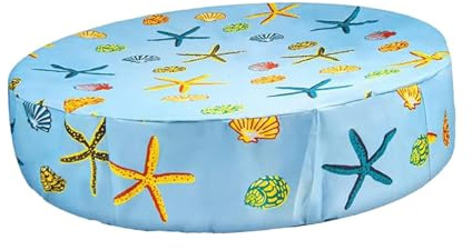 KiBcsLic Rundes Hundepool Abdeckung Faltbar Staubdicht Wasserdicht Pet Badewanne Oxford Stoff Waschbar Elastische Kordel für Kinder Haustier Spielzimmer, Mehrfarbig, 160x30cm