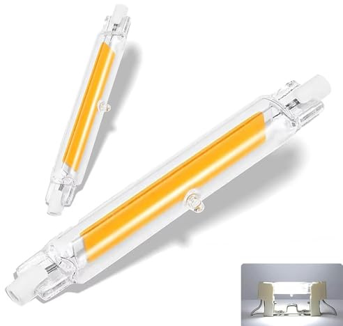 Dvnoua R7S LED 118mm Dimmbar, 20W R7S LED Lampen Ersatz für 200W Halogen Leuchtmittel, Led 118mm Kaltweiß 6000K 2000LM, Kein Flackern, 360°Abstrahlwinkel, 2er Pack