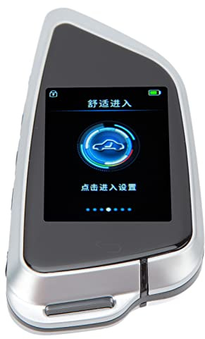 Cryfokt Écran LCD sans clé pour clé de Voiture Intelligente à Distance, Verrouillage Automatique Anti-Perte, pour Démarrage de Voiture en Un pour Les Modèles, Cadre en Alliage de Zinc