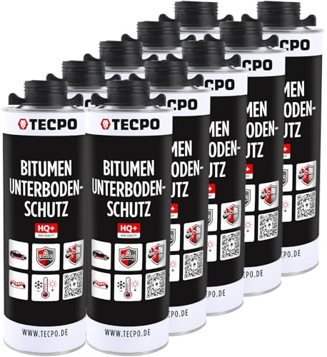 TECPO UBS Protection de dessous de caisse Noir 10 l Protection contre les chutes de pierres Protection contre la corrosion et la rouille Sous-plancher de voiture Longue durée