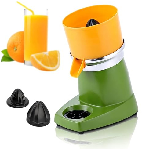 Kommersiell elektrisk citruspress, hög effektivitet citron och orange klämma, stor matningsränna, 1 400 varv/min, utbytbara propeller för matservice