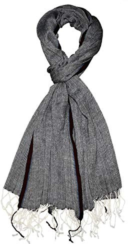 Lorenzo Cana Herren Schal Schaltuch 50% Kaschmir 50% Wolle vom Merino-Lamm Wolle Kaschmirschal Gewebt Herrenschal Männerschal
