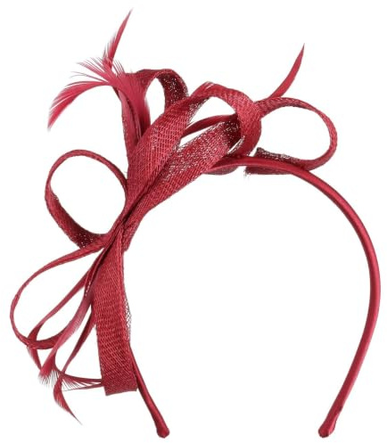 Seeberger Alicia Fascinator Haarschmuck Kopfschmuck Anlasshut Damen - Winter Herbst Sommer Frühjahr Frühling-Sommer Herbst-Winter - One Size rot