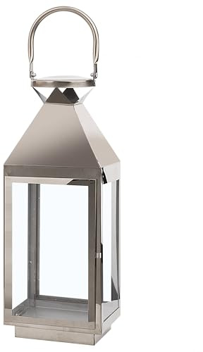 Dekorative Laterne Silber 40 cm Bali